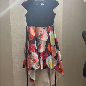 Rare Editions Blue Fit and Flare Dress with Cap Sleeves